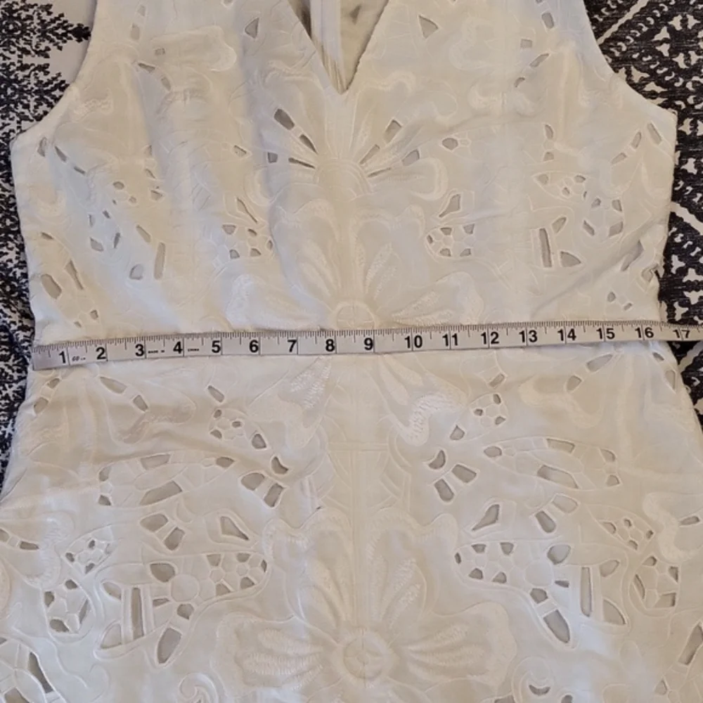 New Theory Jemion E White Embroidered Lace Dress NWT Size 12 - Picture 12 of 15